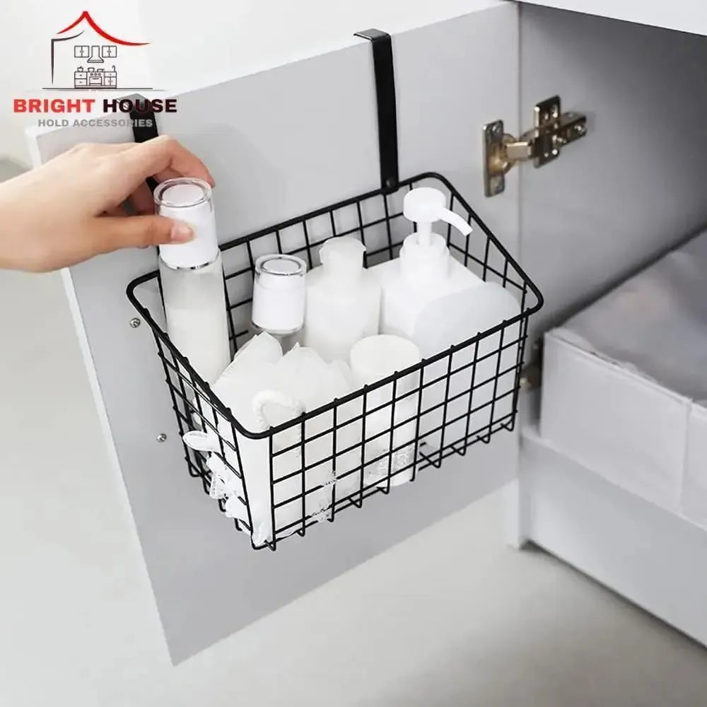 Stainless Steel Hanging Spice Basket Black Kitchen