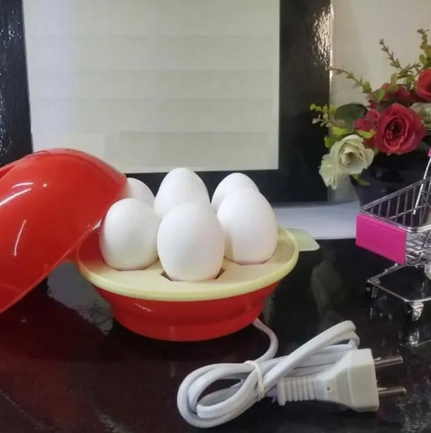 Electric Egg Boiler Red Yellow ABS Kitchen