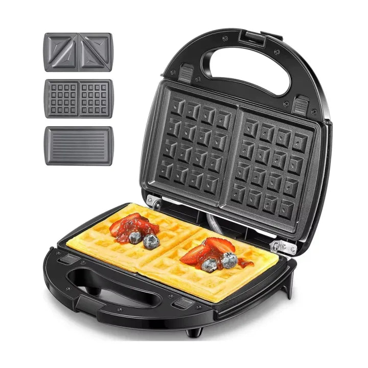 Electric Sandwich Maker Toaster Grill Machine Non Stick Coating Fast Cooking Breakfast Maker