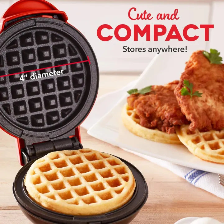 Mini Waffle Maker – Non-Stick Electric Breakfast Machine – 350W – Easy to Clean – Perfect for Waffles & Chaffles
