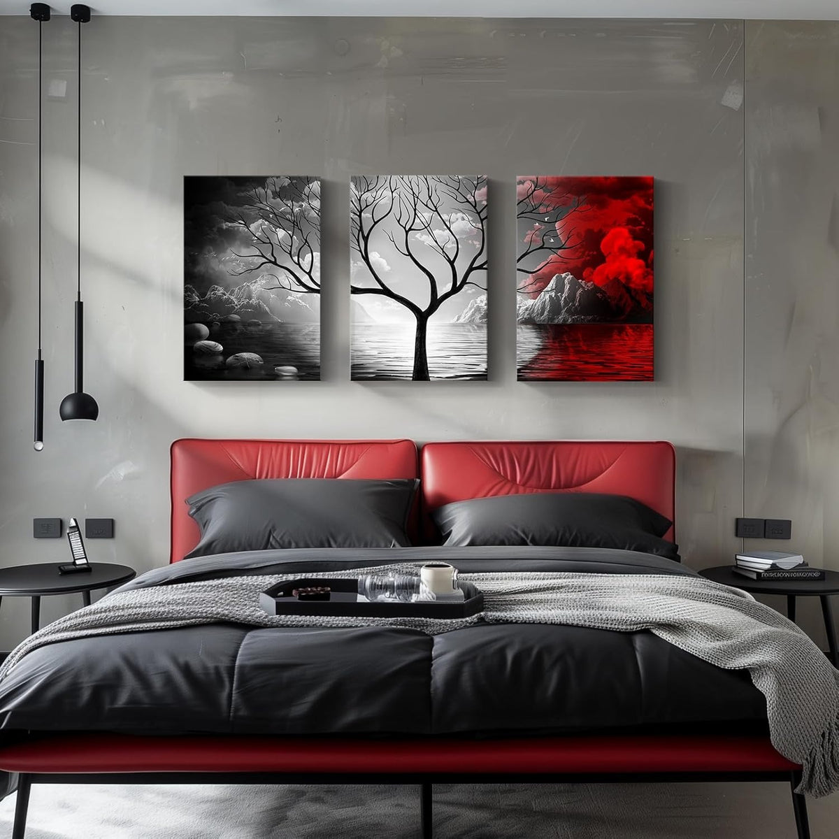 Set of 3 Premium Wall Art Photo Tiles – Modern Home Decor Sets 8x11