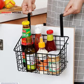Stainless Steel Hanging Spice Basket Black Kitchen