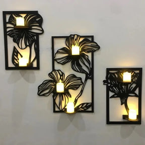 Decorative Butterfly Wall Shelf, Decoration Candlestick, Wall Décor Ideas, Wooden Wall Shelves | New Premium Wooden Wall Art Big Size (Light not include