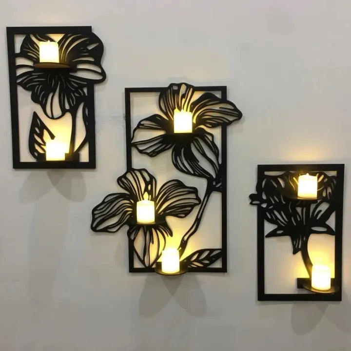 Decorative Butterfly Wall Shelf, Decoration Candlestick, Wall Décor Ideas, Wooden Wall Shelves | New Premium Wooden Wall Art Big Size (Light not include