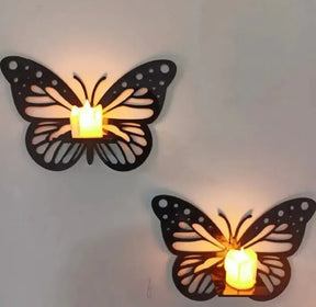 Decorative Butterfly Wall Shelf, Decoration Candlestick, Wall Décor Ideas, Wooden Wall Shelves | New Premium Wooden Wall Art Big Size (Light not include