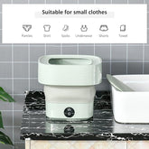 Foldable Mini Washing Machine 8litre.. 10litre – Portable Collapsible Washer for Travel, Dorm, Baby Clothes | Random Color