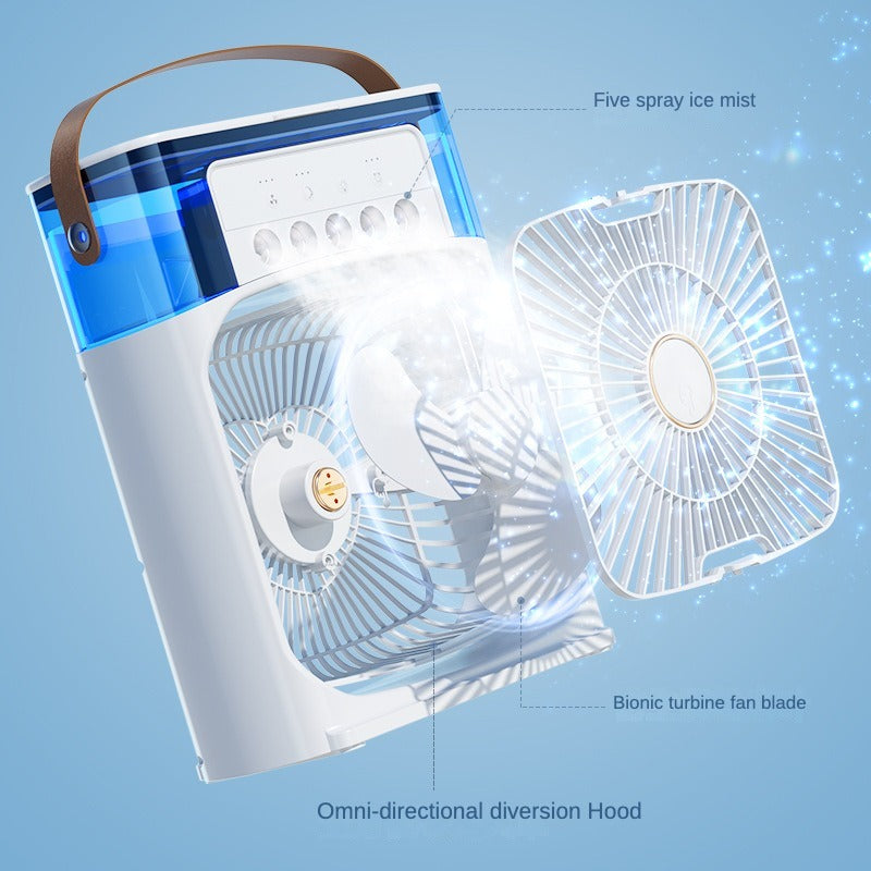 Mini Air Cooler Fan With Evaporative Cooling | Portable Household Air Conditioner 3 Speed | Random Colour