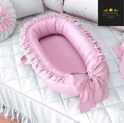 Crownstage Premium Soft Cotton Baby Nest | Cozy Breathable Newborn Bedding | Safe & Comfortable
