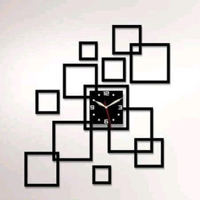 Modern Geometric Wall Clock 3mm MDF 24x30"