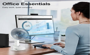 New portable 3 gears rechargeable desktop fan low noise air cooling handheld clipped circulator table fan Clip Fan USB Rechargeable Desk Fan with Sturdy Clamp, Quiet Operation, Strong Airflow with 360° Rotation for Home, Stroller, Office, Outdoor
