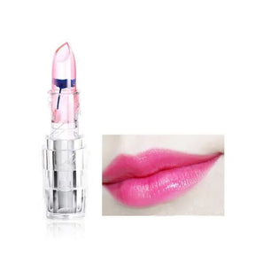 Transparent Flower Jelly Lipstick Temperature Change Color Long Lasting Waterproof