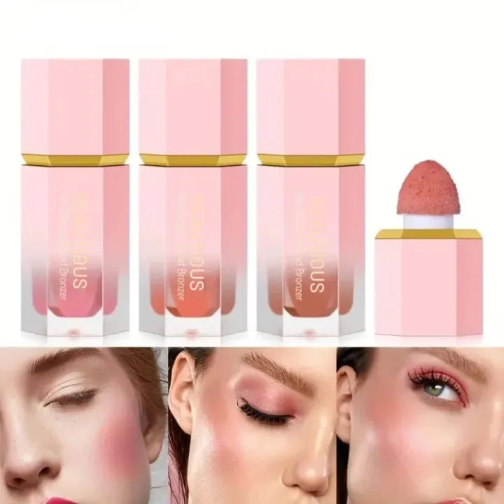 Beautious Pack of 1 Air Cushion Liquid Blush Natural Long Lasting Matte Cheek Liquid Blusher Makeup