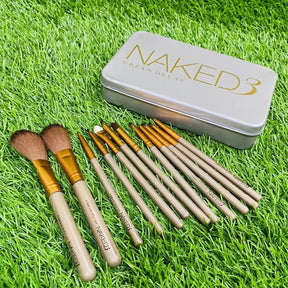 Naked 3 Makeup Brushes Set 12 Pcs Gold Rose Gold Professional Blending Contouring