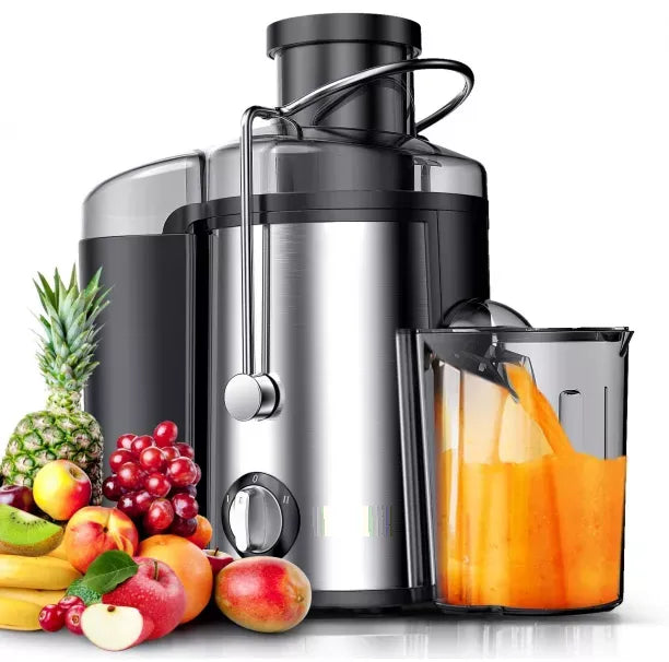 Fresh Juice Extractor Machine 1000W Centrifugal Dual Speed BPA-Free , Silver Crest