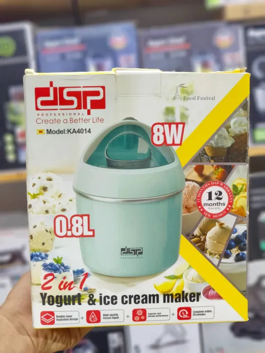 2-in-1 Yogurt & Ice Cream Maker – Electric Homemade Frozen Yogurt and Ice Cream Machine, Easy-to-Use Dessert Maker for Kitchen & Home
