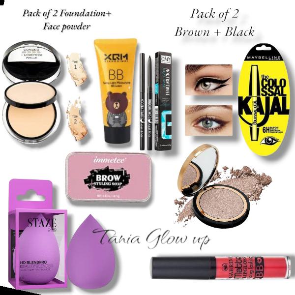 10 Piece Makeup Set with Brushes & Tools