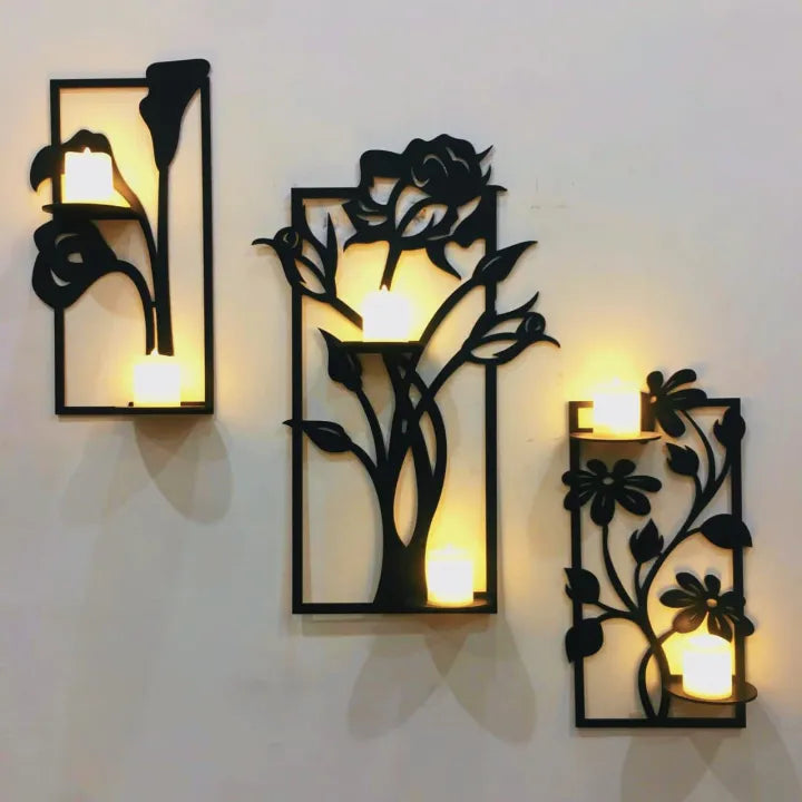 Decorative Butterfly Wall Shelf, Decoration Candlestick, Wall Décor Ideas, Wooden Wall Shelves | New Premium Wooden Wall Art Big Size (Light not include