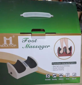 Small Foot Massager Machine with Heat, Foot and Calf Massager with Massage Roller, Deep Tissue Massager for Plantar Fasciitis, Pain Relief, Promotes Blood Circulation