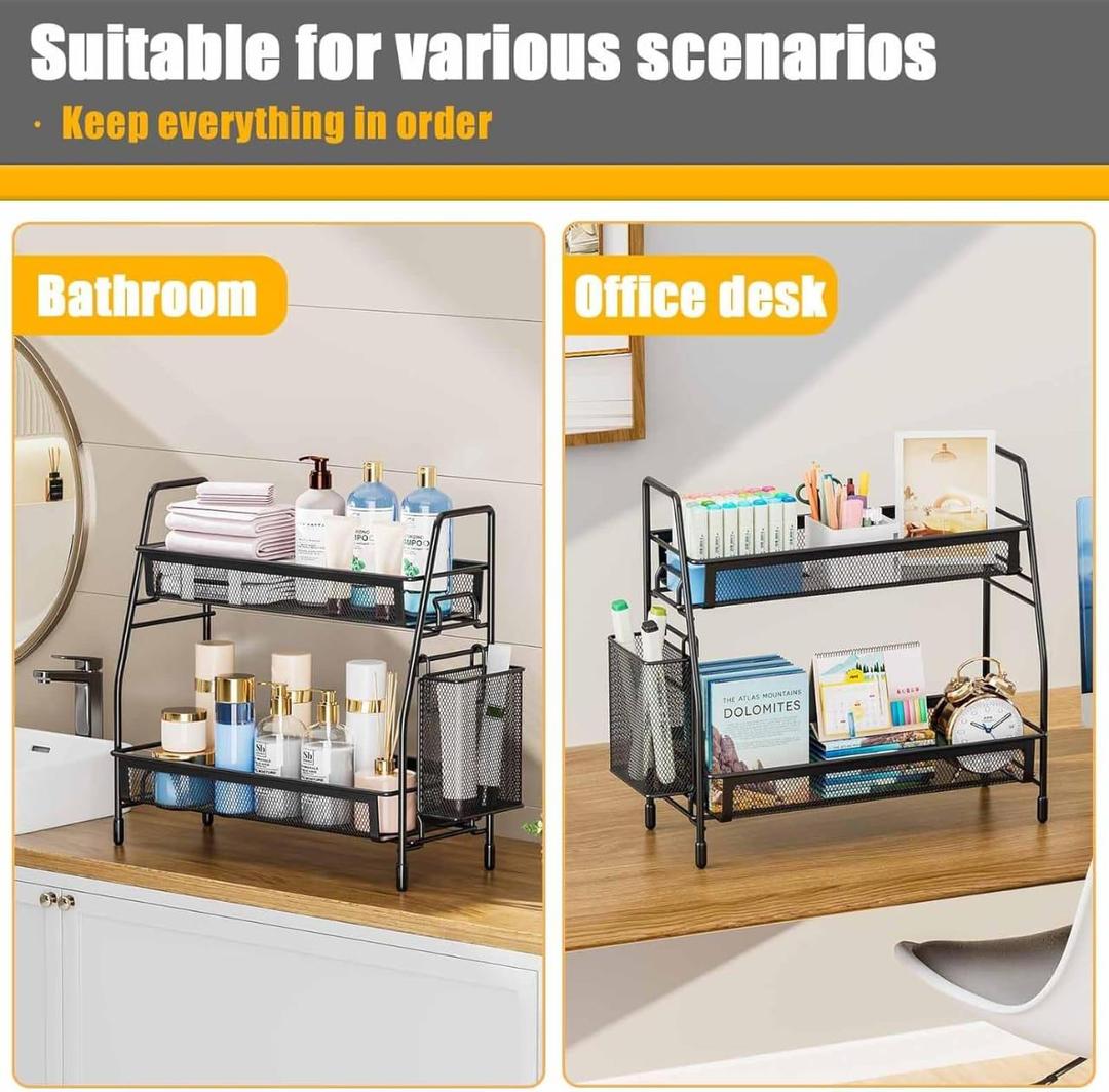 Black Stainless Steel Kitchen Storage Organizer 1 Pc
