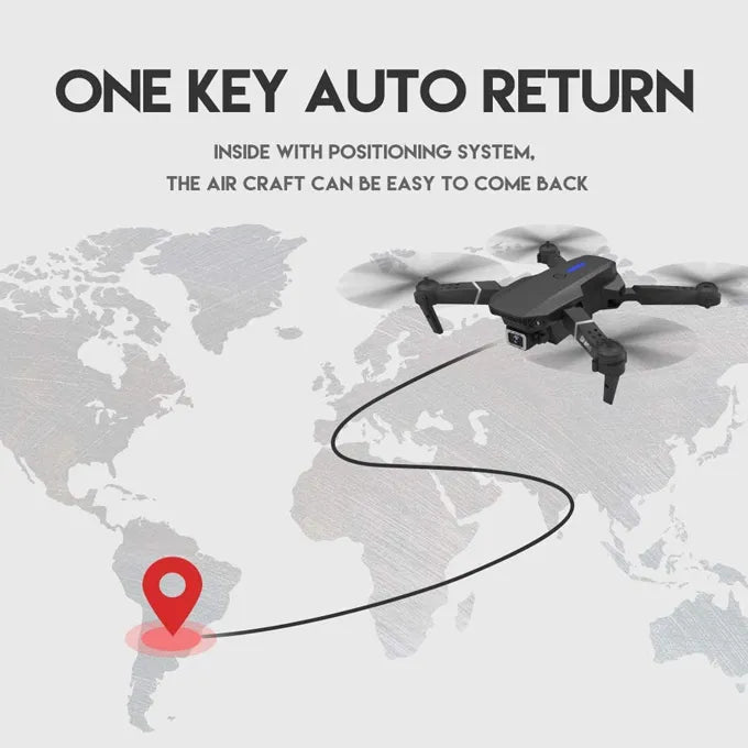 Remote Control Mini Drone LED lighting - GPS - Headless mode - Without Camera - Black