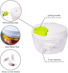 Best Quality Manual Spin Cutter For Kitchen Hand Pulled Chopper Grinder Slicer For Vegetables Fruits Onions Garlic And Salad Rs 391