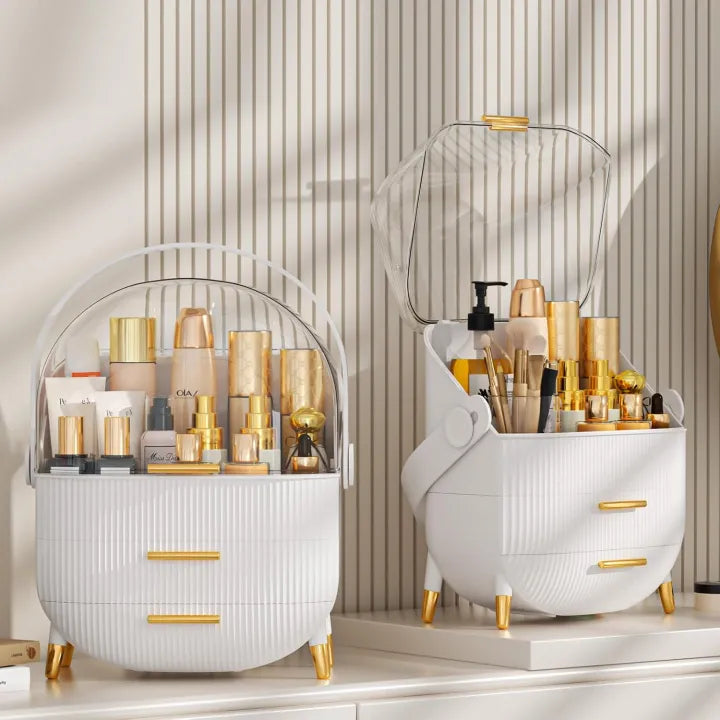 3 type..Luxury Desktop Cosmetic Organizer - Dustproof & Waterproof Makeup Vanity Storage Beauty Box - Beauty Box for Girls