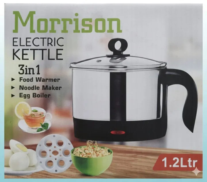 Electric kettle For Home Kitchen Food warmer Food Noodle Egg boiler Multifunction Pan Steam Cooking Machine 1.2 litter