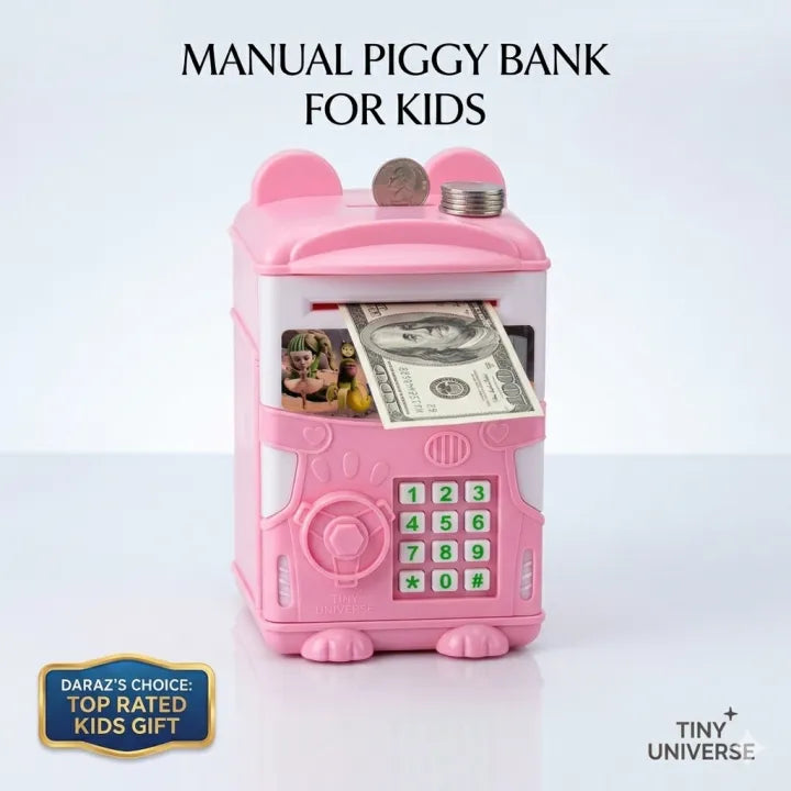 Cute Plastic Safe Piggy Bank Toy For Kids - Money Saving Box Coin Bank For Children