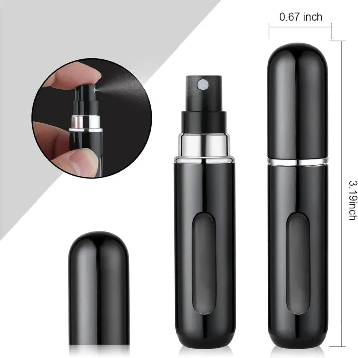 Portable Mini Perfume Atomizer 5ml Refillable Travel Fragrance Spray Bottle Set Multiple Color