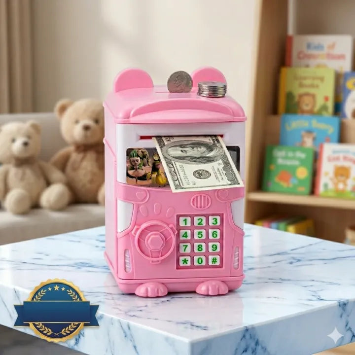 Cute Plastic Safe Piggy Bank Toy For Kids - Money Saving Box Coin Bank For Children