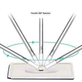 Mop with Bucket Hands-Free Microfiber Flat Spin Mop System 360 Flexible Head