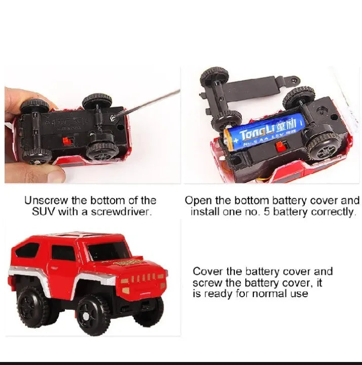 Railway Racing Track Play DIY Multi-layered Assembling City Racing Rail Car Children Vehicle Slide Train educate Gift