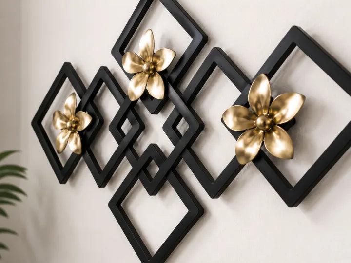Luxury Wall Hanging Decor for Living Room | Modern Flower Wall Art for Bedroom & Home