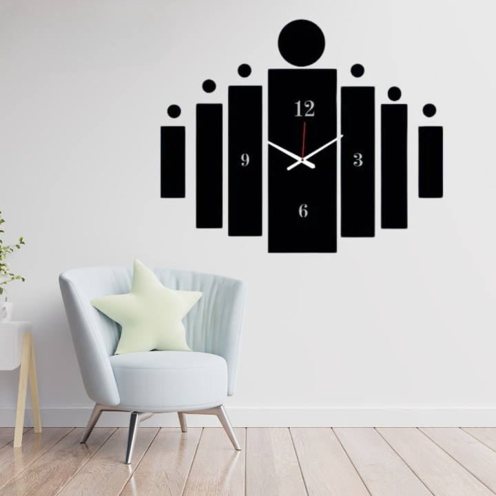 3d Tile Wall Clock | Wooden Tile Wall Clock Frame wall Art | Wall decoration /Small size and large side d/f price
