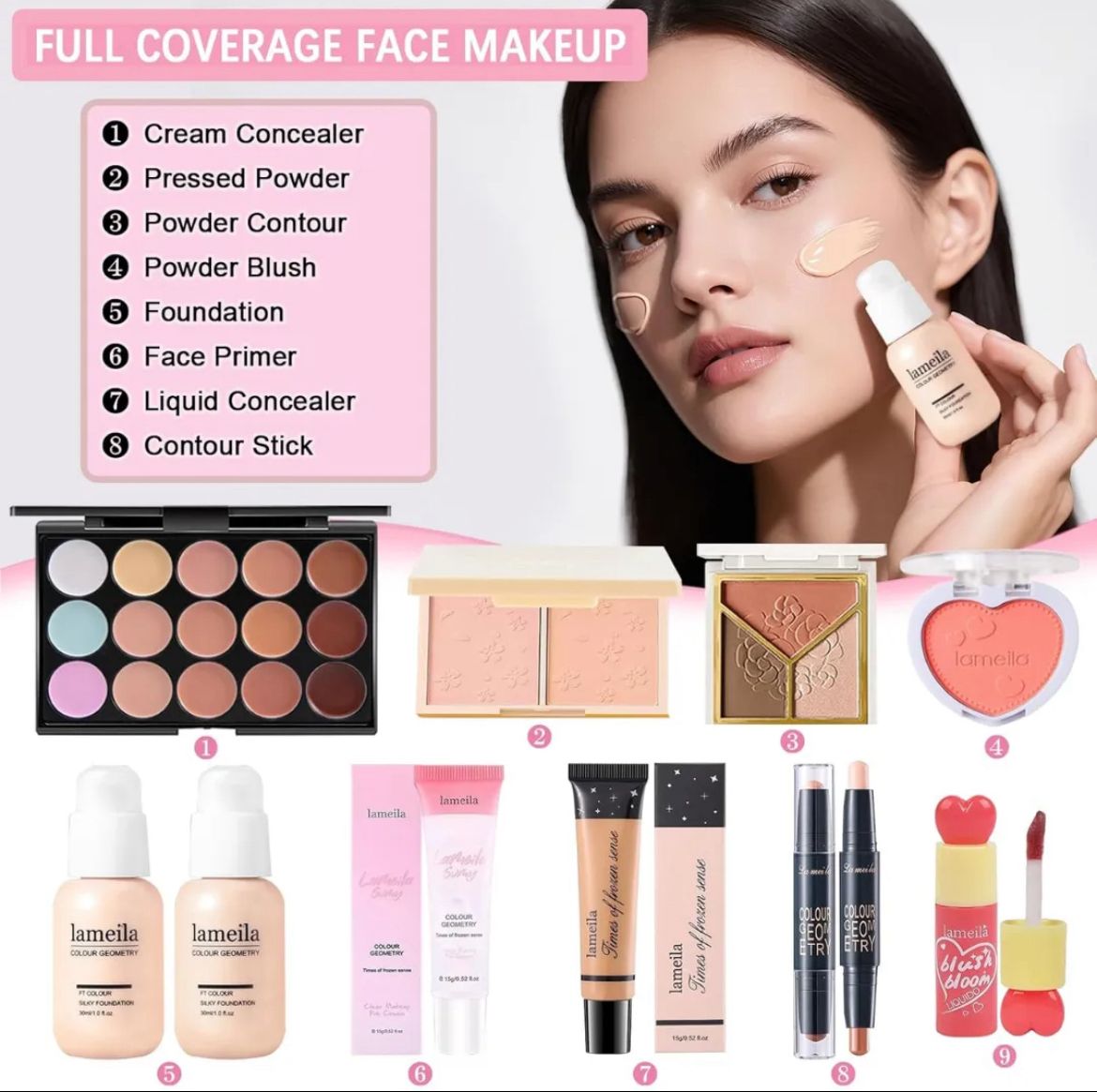 Makeup Deal 17 ItemsFor Girls Full Makeup Kit All In One Makeup Products Set Beauty . girls makeup kit.