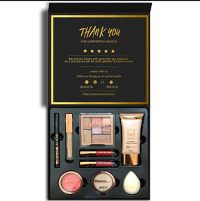 MUICIN 3 in 1 Wicked Dark Chocolate Makeup Kit – Eyeshadow, Blush & Highlighter Palette