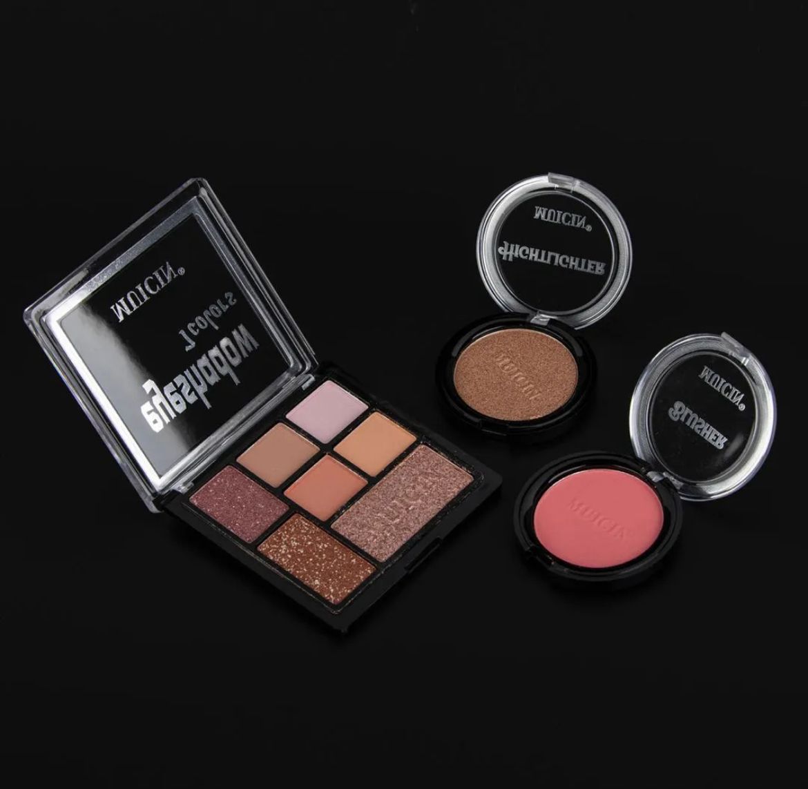 MUICIN 3 in 1 Wicked Dark Chocolate Makeup Kit – Eyeshadow, Blush & Highlighter Palette