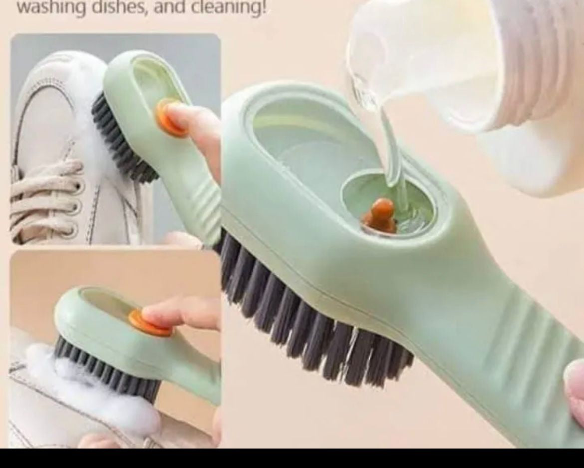 Shoe Brush Automatic Liquid Discharge Deep Cleaning Soft Bristles Household Laundry Cleaning Brush For Daily Use