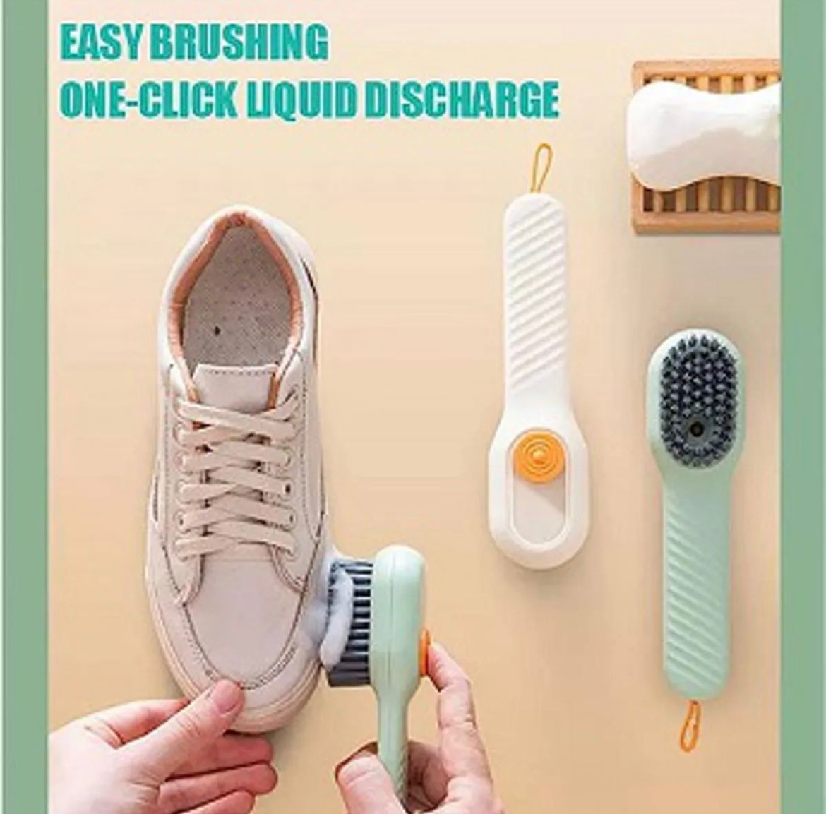 Shoe Brush Automatic Liquid Discharge Deep Cleaning Soft Bristles Household Laundry Cleaning Brush For Daily Use