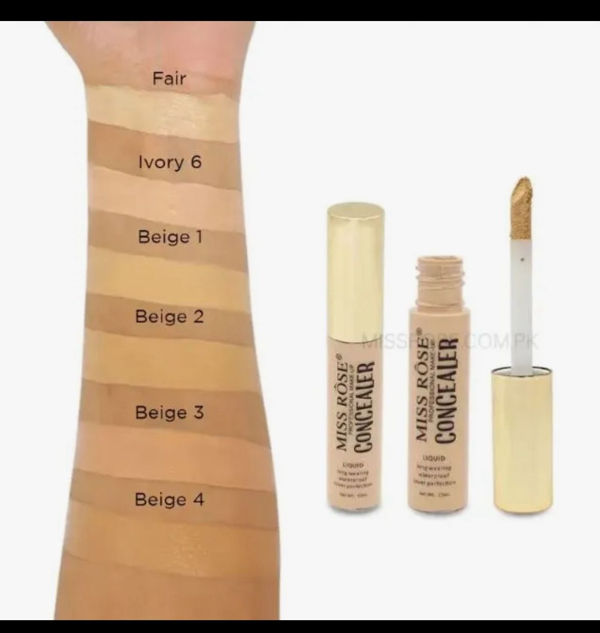 Miss Rose Perfect Cover 24H Hydrating Full Coverage Concealer Liquid 15ml