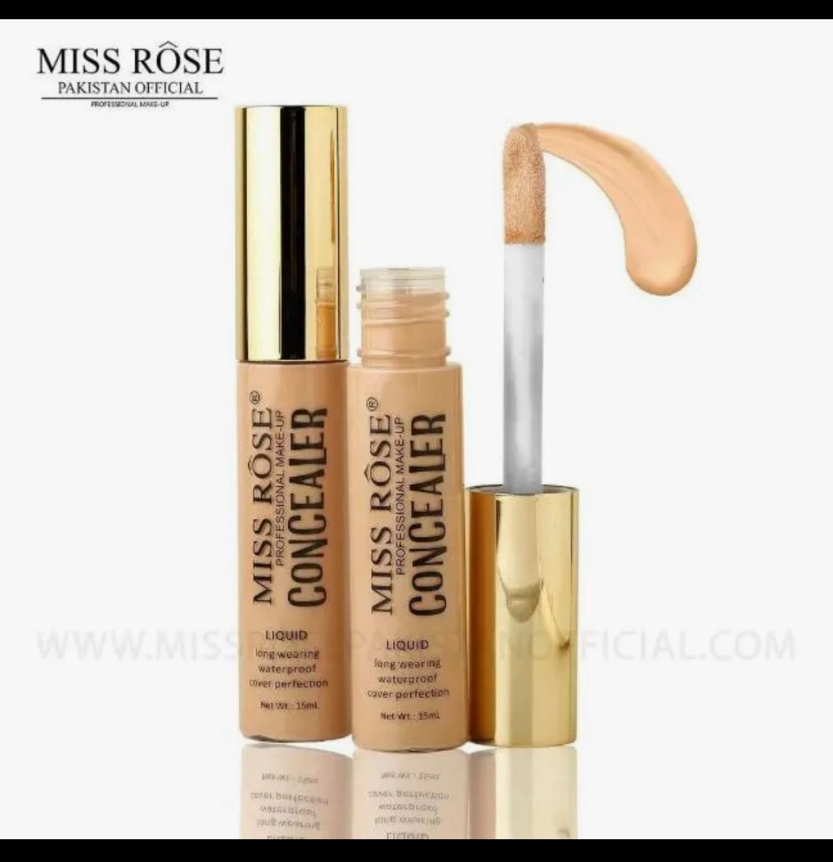 Miss Rose Perfect Cover 24H Hydrating Full Coverage Concealer Liquid 15ml