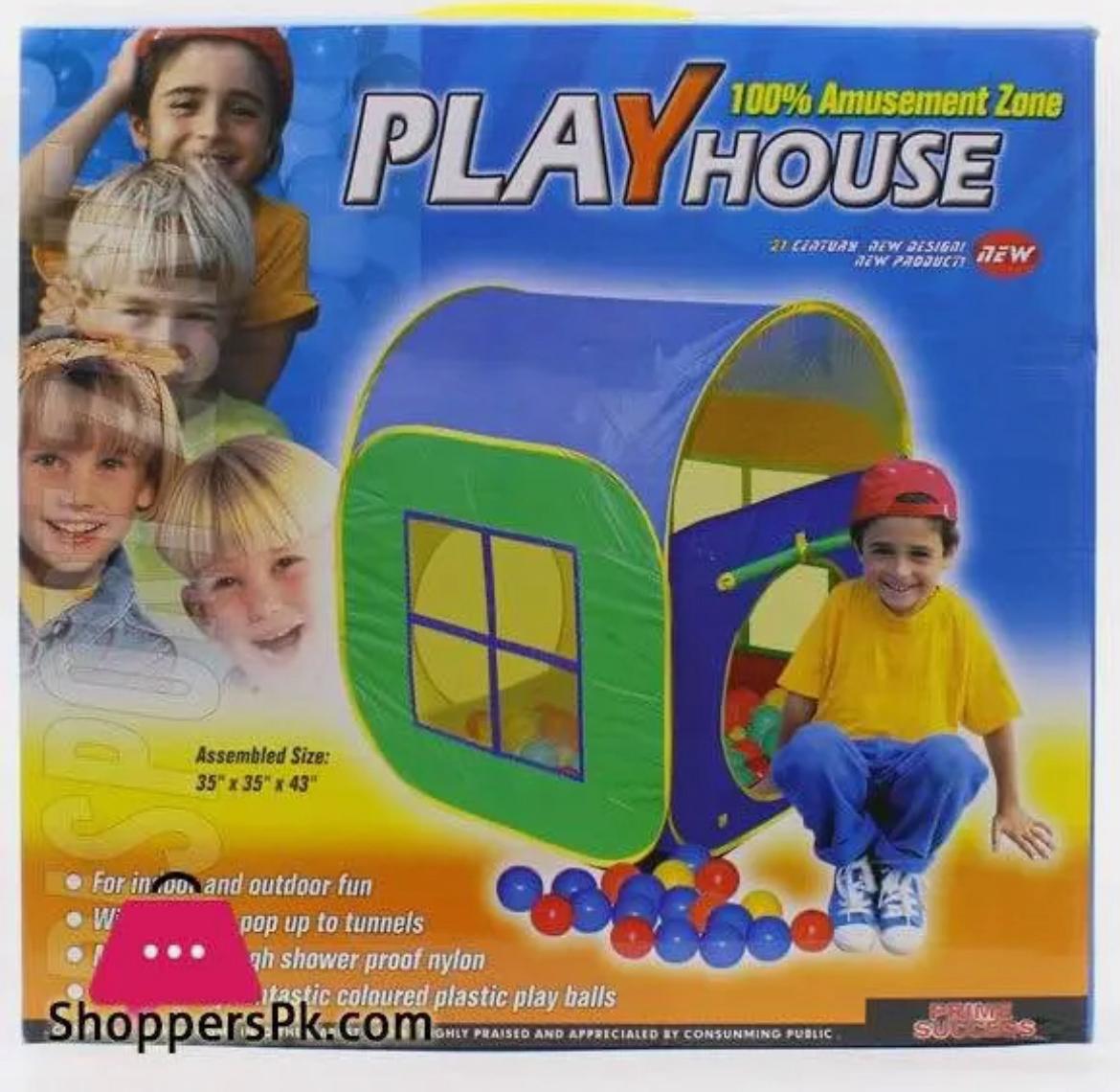 Pop Up House Tent for 2-3 Kids - with 50 Multicolor color ball