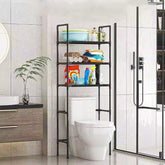 Multi-Layer Bathroom Storage Rack | Space-Saving Toilet Organizer | Strong Carbon Steel Shelf For Towels & Toiletries
