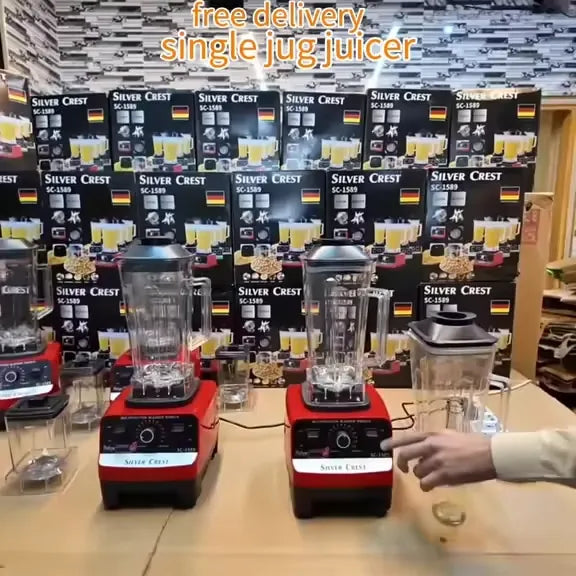 Silver Crest 2-in-1 Juicer Blender Machine - 2L Unbreakable Jug - Juicers and Fruit Extractors - 700ml Grinder Machine - Variable Speed Control - German Technology