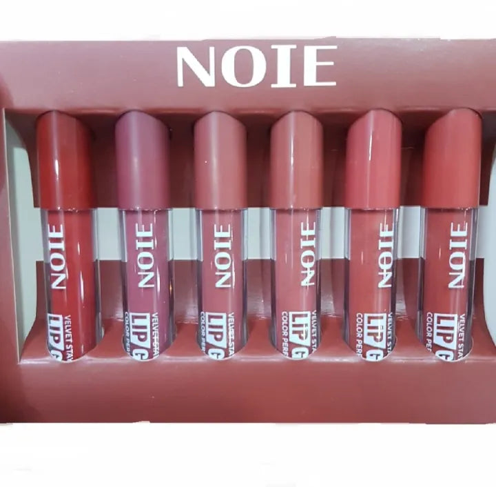 6Pcs Nude Makeup Lipstick Liquid Velvet Matte Gloss Lip Red Lipstick Nude Women Long Lasting Waterproof Beauty Cosmetic Kit
