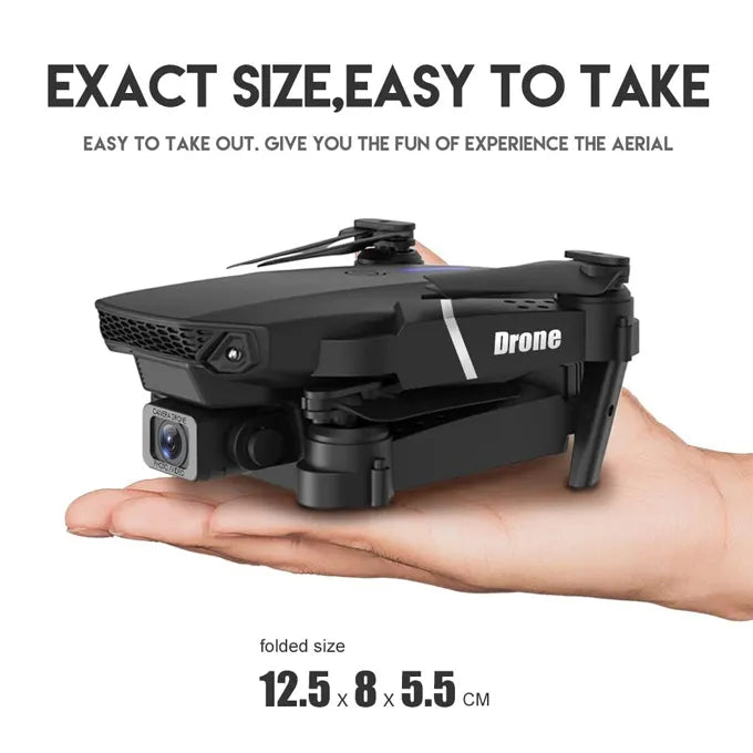 Remote Control Mini Drone LED lighting - GPS - Headless mode - Without Camera - Black