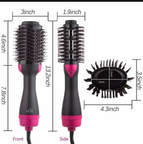 one step, hot air brush, 3 in 1, dryer, straightner, comb, straightener brush, hair dryer, 1 step 3in1, jerry traders.