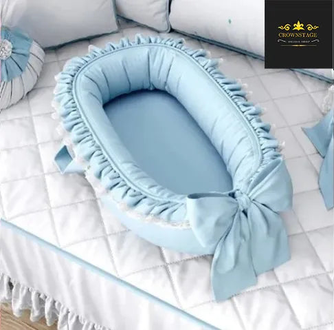 Crownstage Premium Soft Cotton Baby Nest | Cozy Breathable Newborn Bedding | Safe & Comfortable