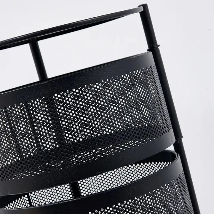 3 Tier Round Basket 360-Degree Rotating Moveable Vegetable & Fruit Organizer Rack for Kitchen Storage Baskets