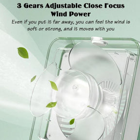 Portable Desktop Air Conditioner USB Mini Air Cooler Fan Water Cooling Fan with 3 Speed Spray Humidifier Purifier for Car Home Rechargeable